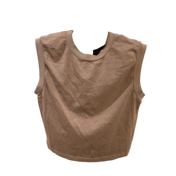 SKIMS Tops - NWT Skims Womens Brown Basic Cropped Shirt Size S